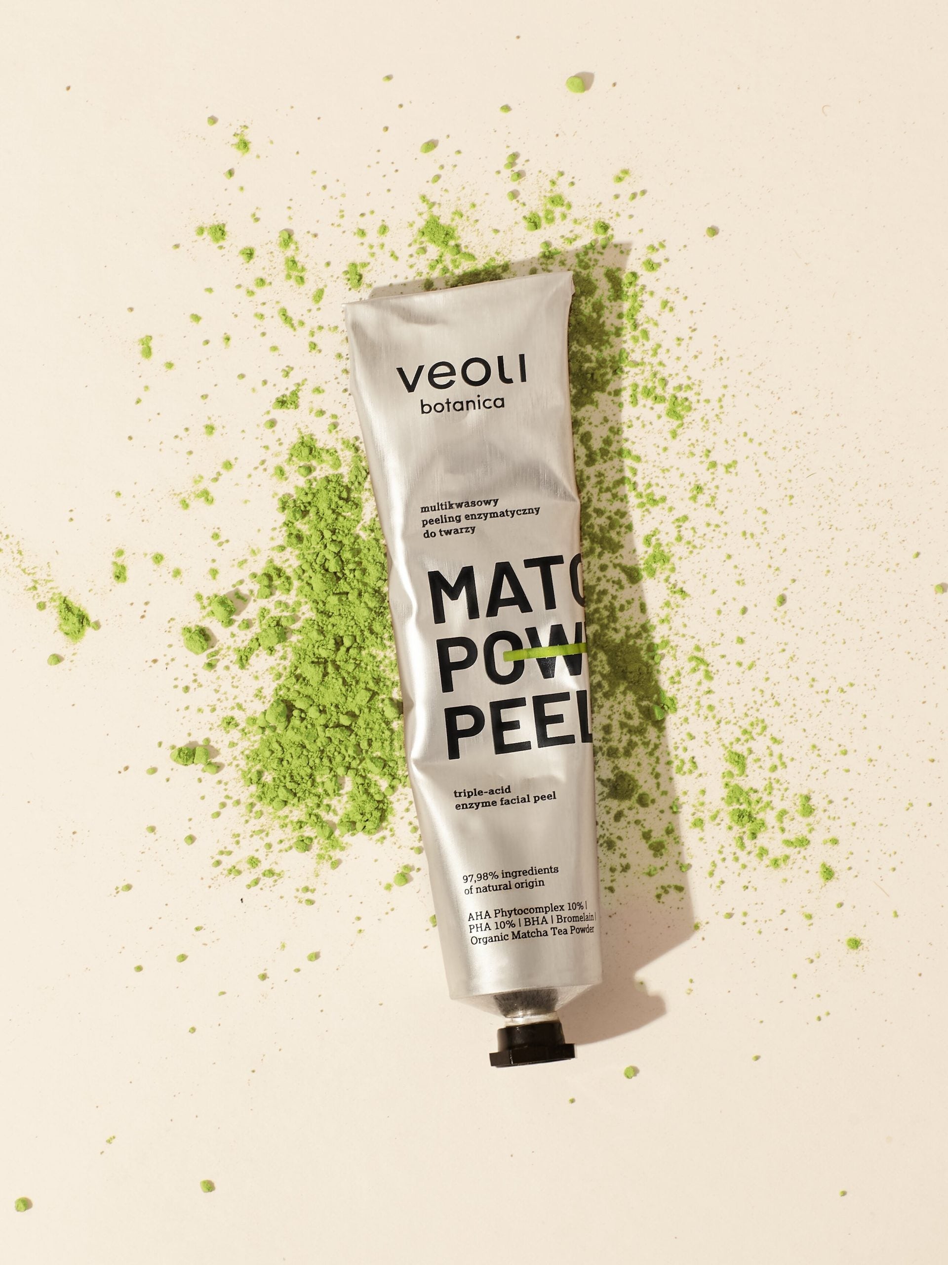 peeling z matchą