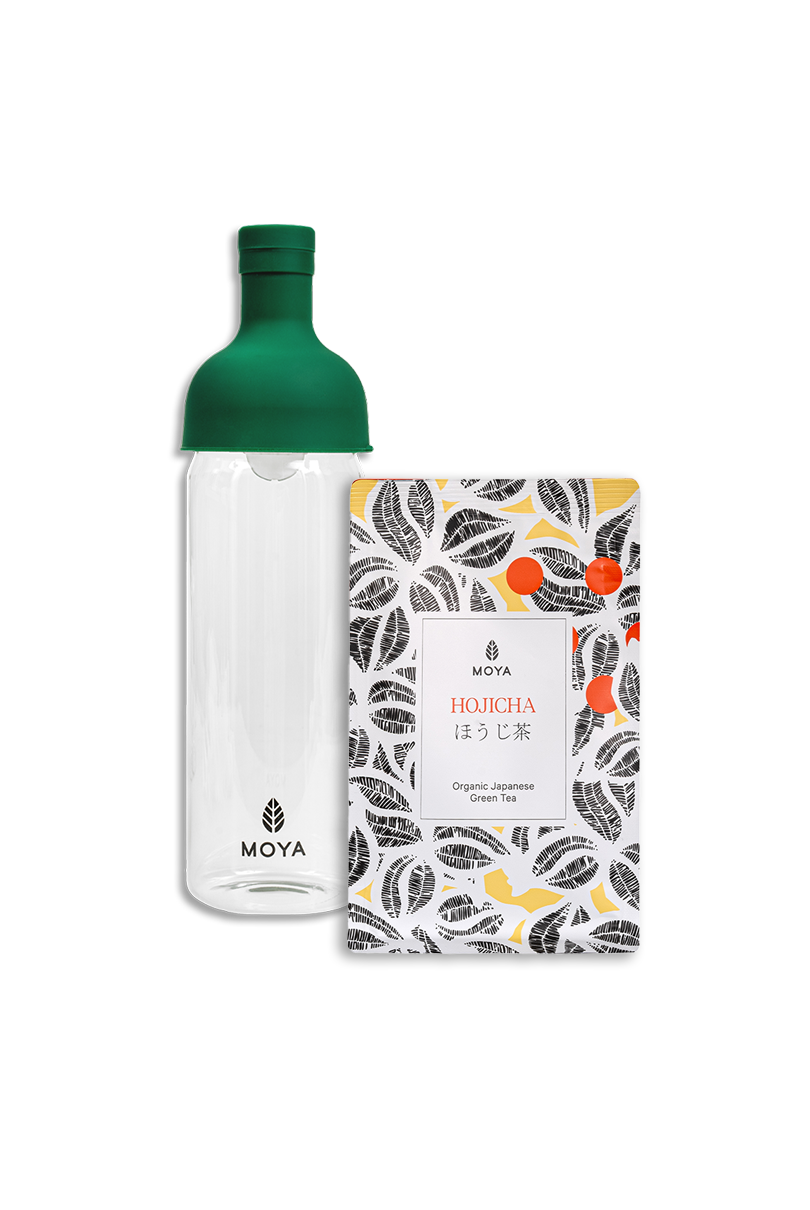 Zestaw Cold Brew - Butelka 750ml & Moya Hojicha 80g