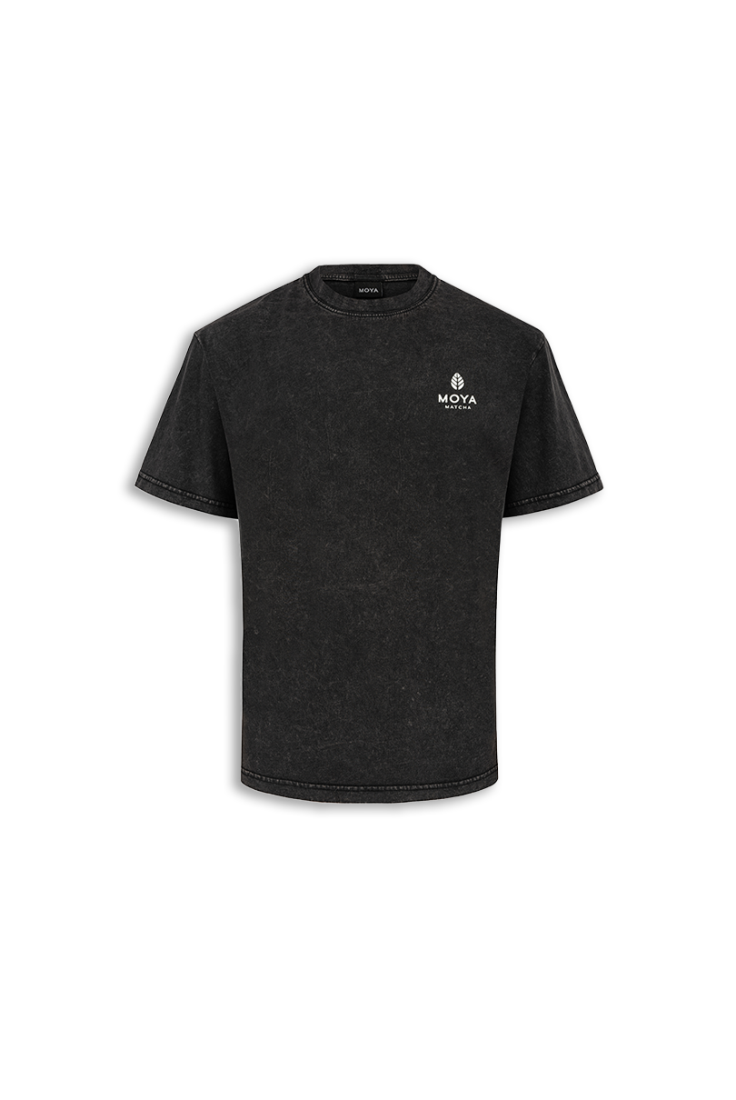 T-shirt bawełniany Moya Matcha - czarny