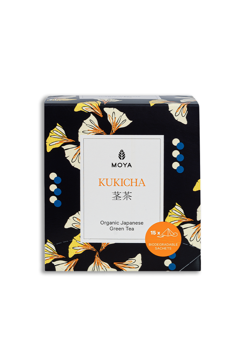 Moya Kukicha organiczna japońska zielona herbata w saszetkach 15 x 1,5g