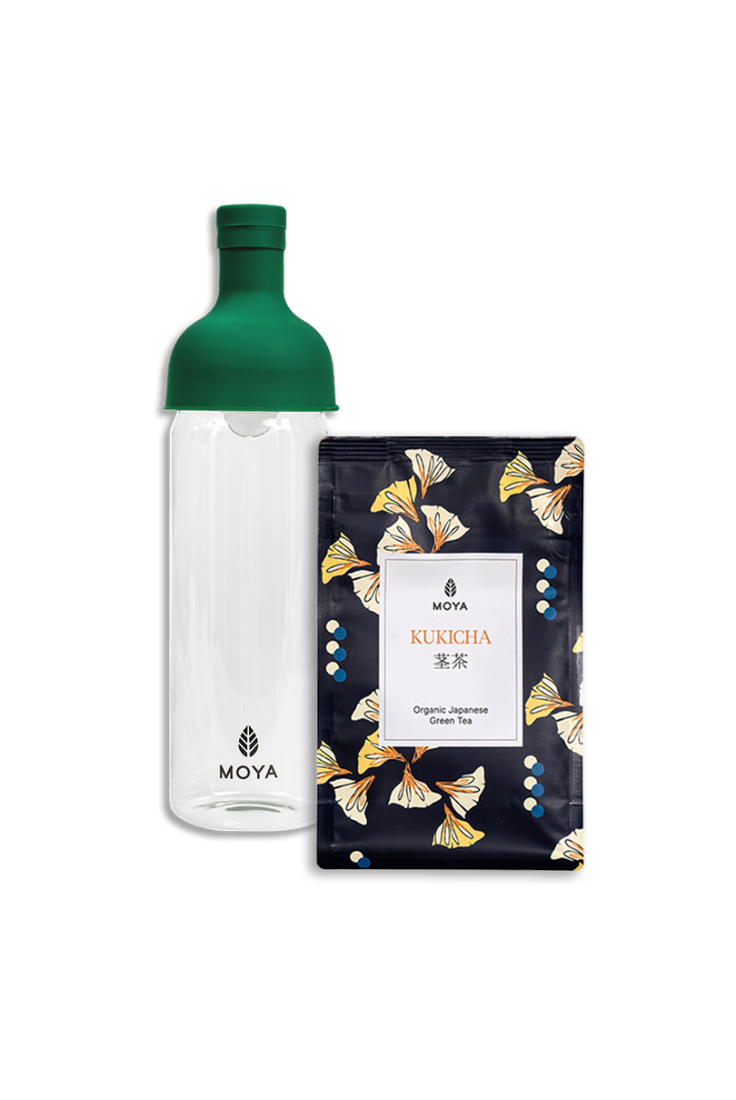 Zestaw Cold Brew - Butelka 750ml &amp; Moya Kukicha 100g