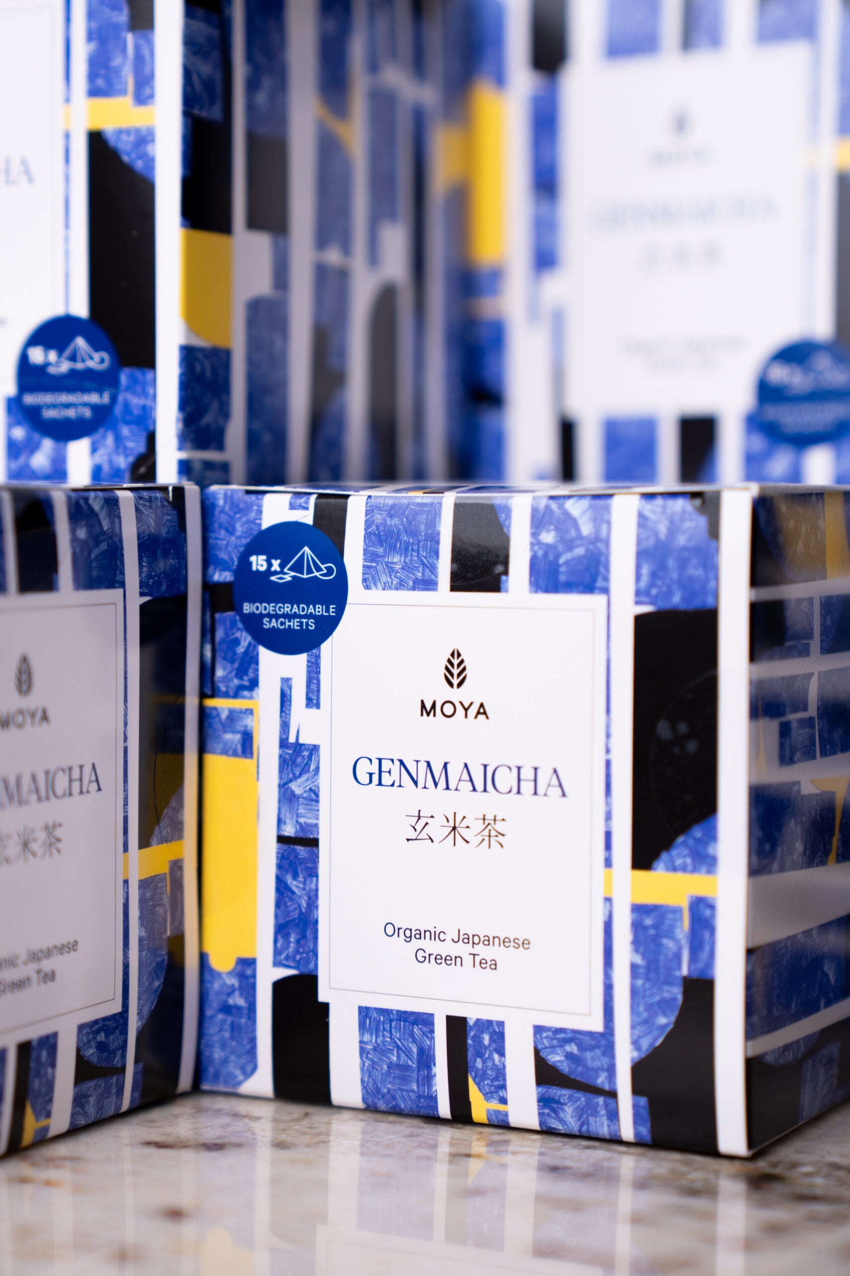 Moya Genmaicha organiczna japońska zielona herbata w saszetkach 15 x 1,5g
