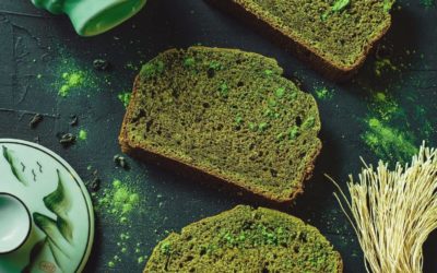 Banana bread with matcha