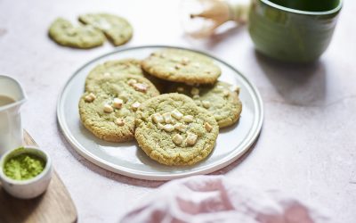 Matcha & White Chocolate Travel Cookies