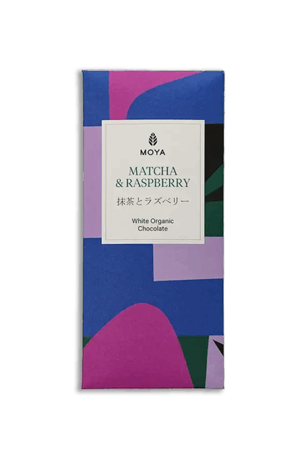 Matcha chocolate Bio with raspberries 80g