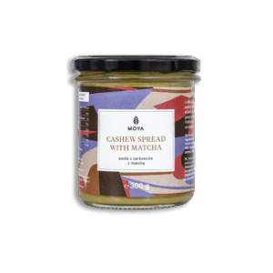 Pasta orzechowa z nerkowców z matchą