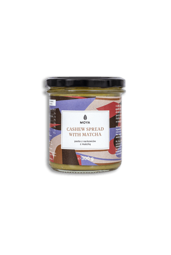 Pasta orzechowa z nerkowców z matchą