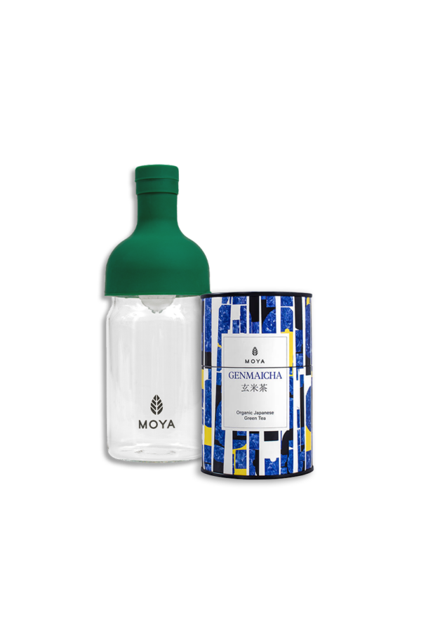 Cold Brew Tea Set - 350ml Bottle & 60g Moya Genmaicha