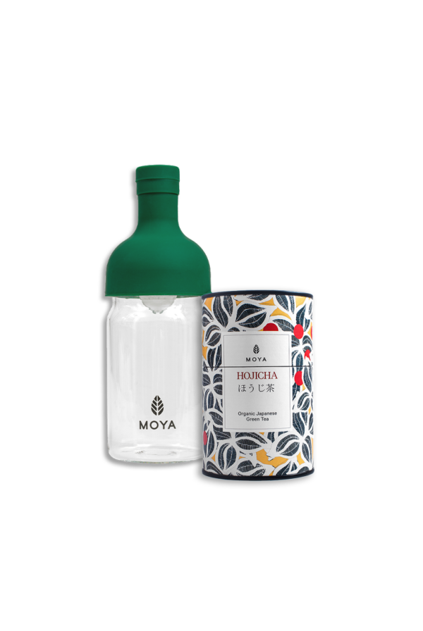 Cold Brew Tea Set - 350ml Bottle & 60g Moya Hojicha