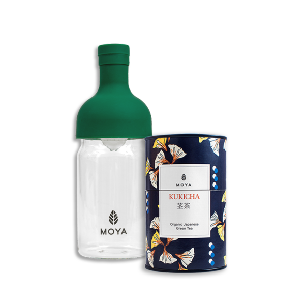 Cold Brew Tea Set - 350ml Bottle & 60g Moya Kukicha