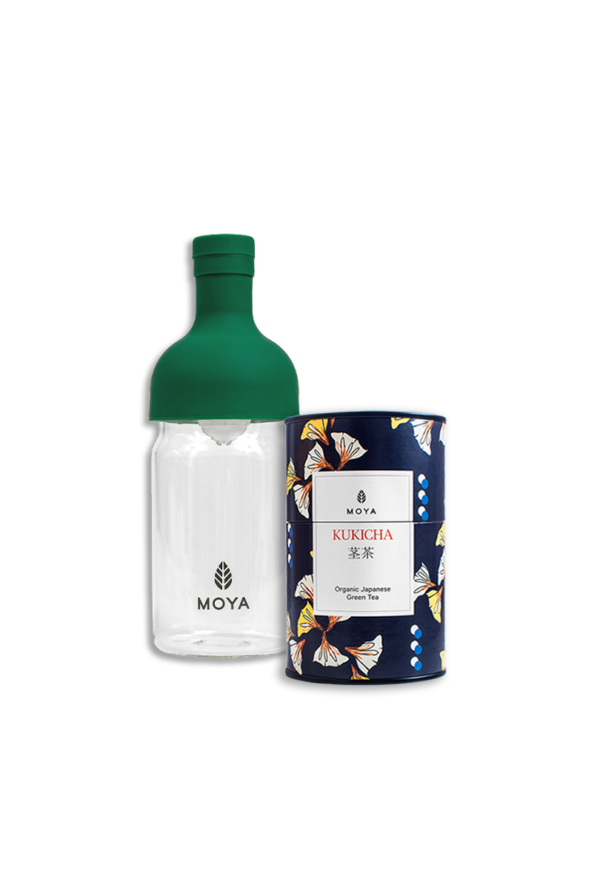 Cold Brew Tea Set - 350ml Bottle & 60g Moya Kukicha