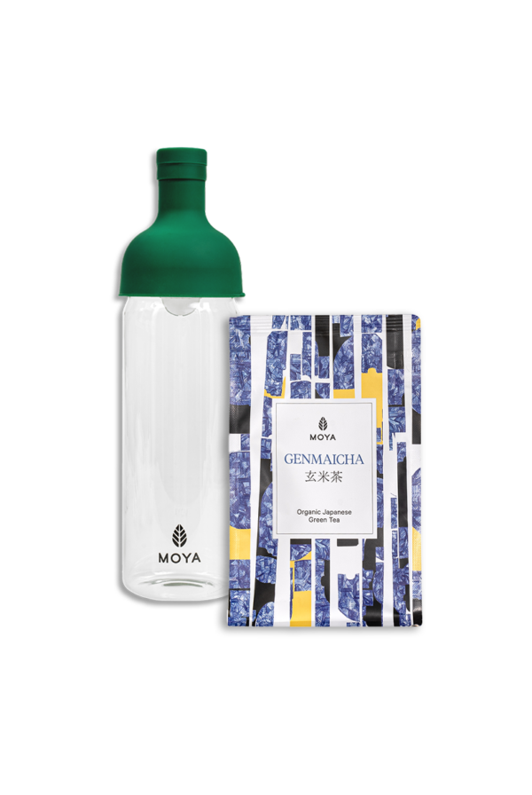 Cold Brew Tea Set - 750ml Bottle & 100g Moya Genmaicha